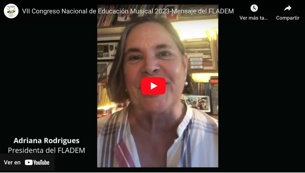 Mensaje de Adriana Rodrigues Didier, Presidente  del FLADEM